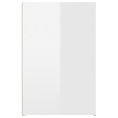 Skrivebord 100x49x75 cm konstrueret træ hvid højglans