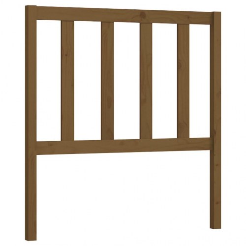 Sengegavl 81 × 4 × 100 cm i massivt fyrretræ - gyldenbrun