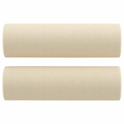 Pyntepuder 2 stk. Ø15x50 cm stof cremefarvet