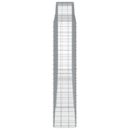 Buede gabionkurve 3 stk. 400×50×220/240 cm - galvaniseret jern