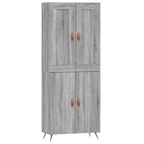 Højskab 69,5x34x180 cm konstrueret træ grå sonoma-eg