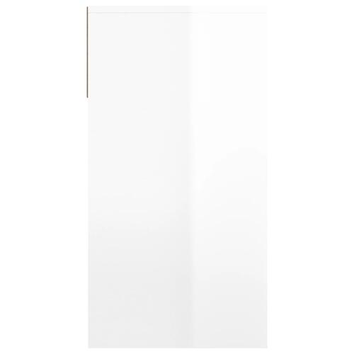 Konsolbord 100x39x75 cm konstrueret træ hvid højglans