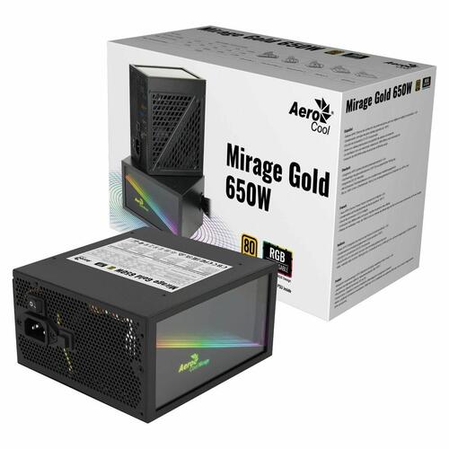 Strømforsyning Aerocool MIRAGEGOLD650 ATX 650 W 80 Plus Gold