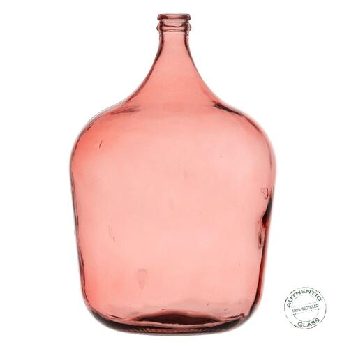 Dekorativ beholder 36,5 x 36,5 x 56 cm Pink genbrugsglas