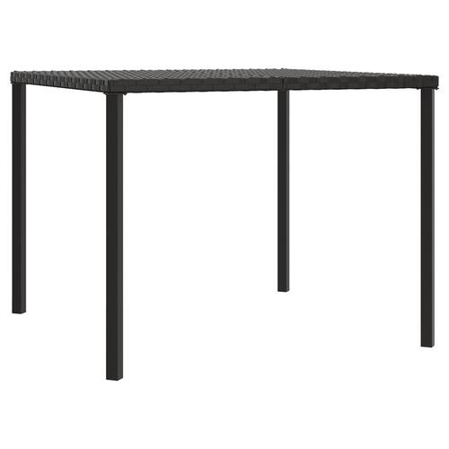 Spisebordssæt til haven 2 dele med hynder polyrattan grå