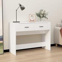 Konsolbord 100x39x75 cm konstrueret træ hvid