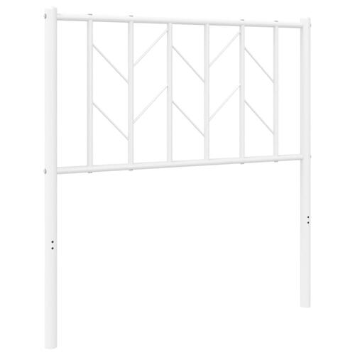 Sengegavl 80 cm metal hvid