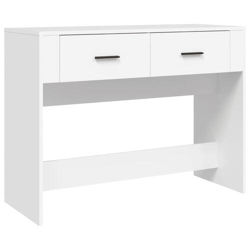 Konsolbord 100x39x75 cm konstrueret træ hvid