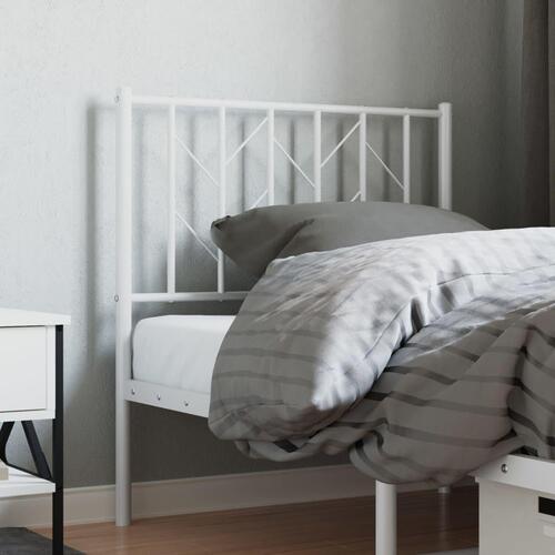 Sengegavl 80 cm metal hvid