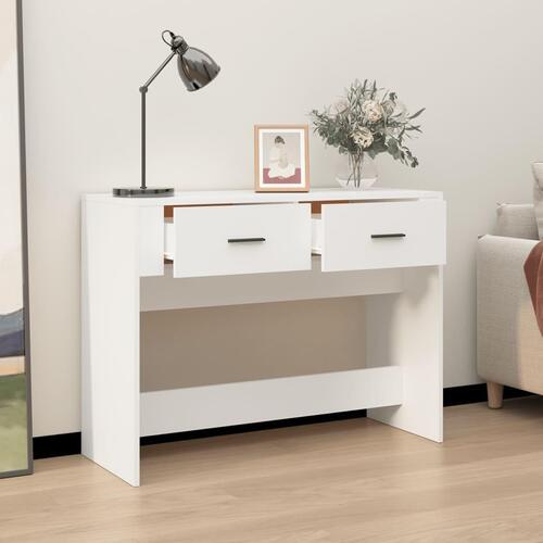 Konsolbord 100x39x75 cm konstrueret træ hvid