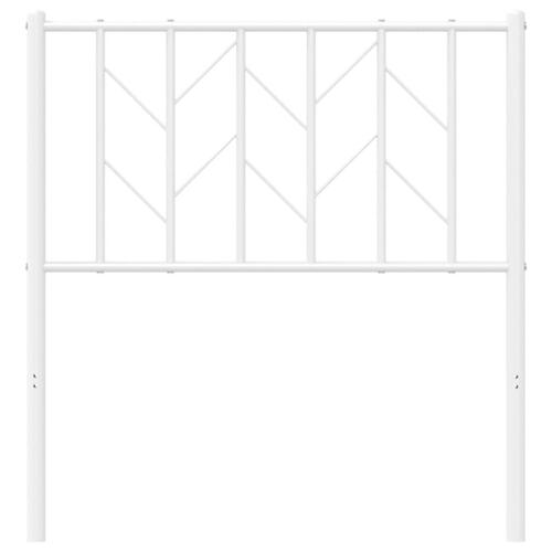 Sengegavl 80 cm metal hvid