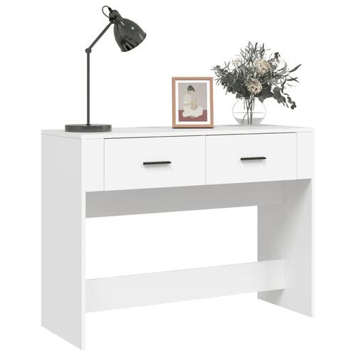 Konsolbord 100x39x75 cm konstrueret træ hvid
