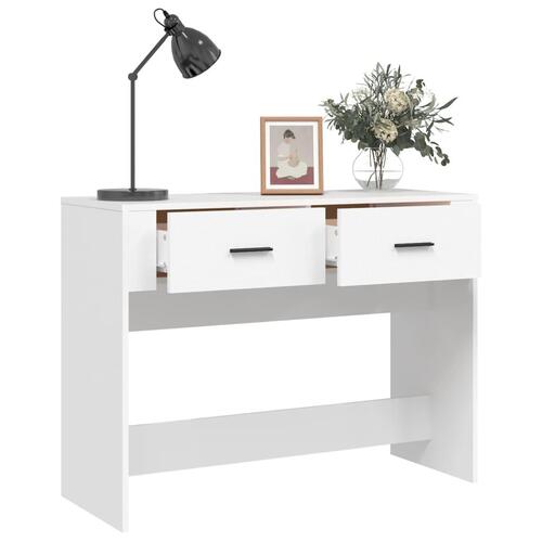 Konsolbord 100x39x75 cm konstrueret træ hvid