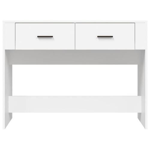 Konsolbord 100x39x75 cm konstrueret træ hvid