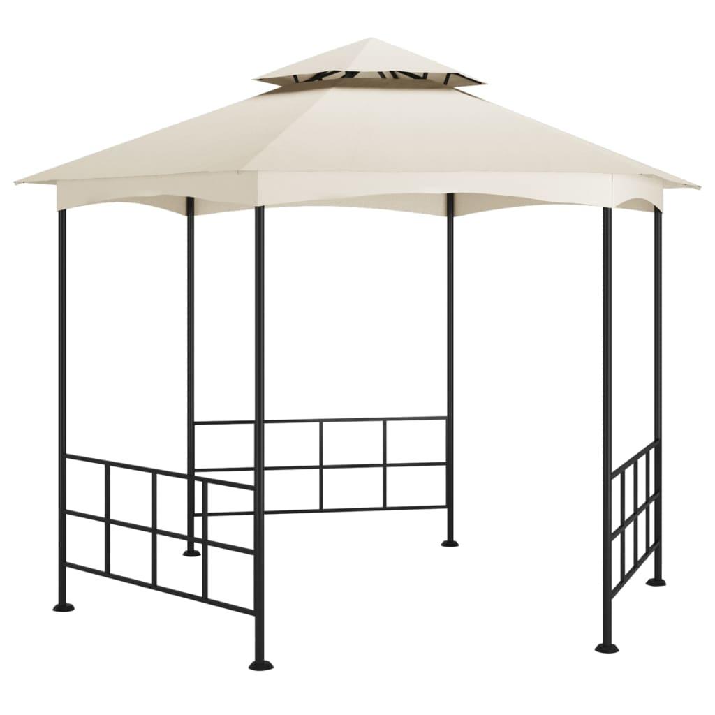 Pavillon med sidevægge 3,1x2,7 m cremefarvet