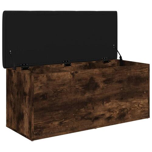 Skobænk 102x42x45 cm konstrueret træ røget egetræsfarve