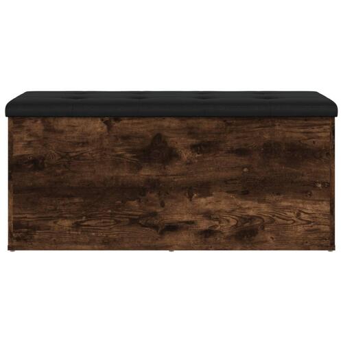 Skobænk 102x42x45 cm konstrueret træ røget egetræsfarve
