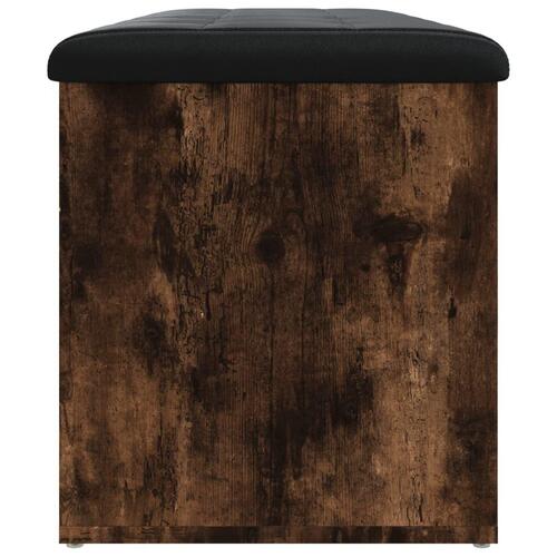 Skobænk 102x42x45 cm konstrueret træ røget egetræsfarve