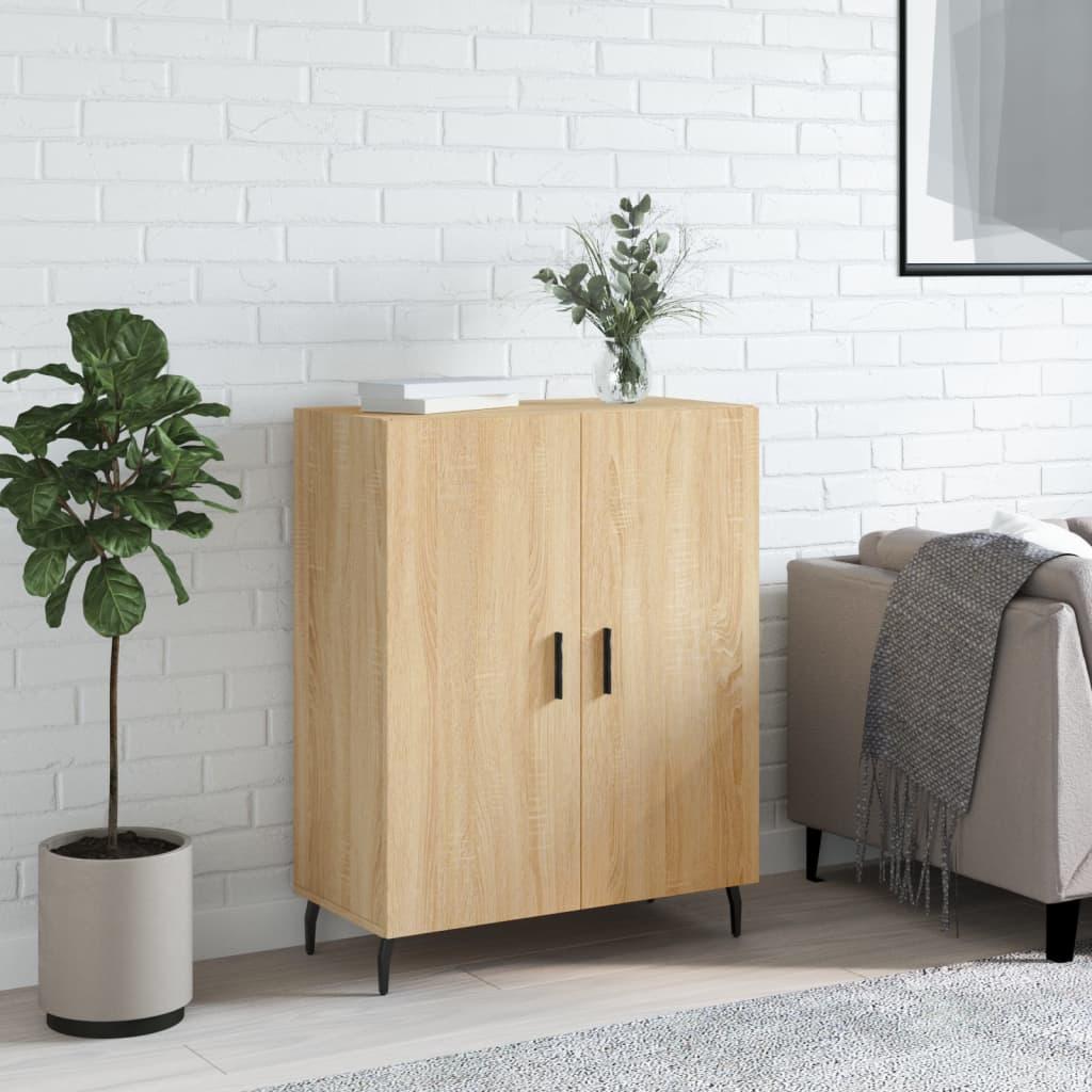 Skænk 69,5x34x90 cm konstrueret træ sonoma-eg billede