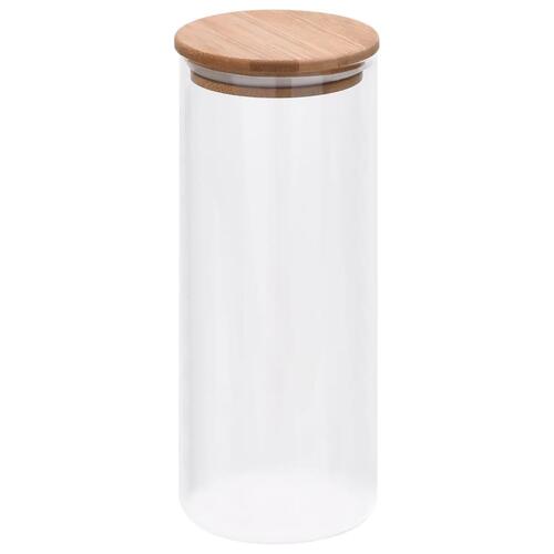 Opbevaringsglas med bambuslåg 6 stk. 1000 ml