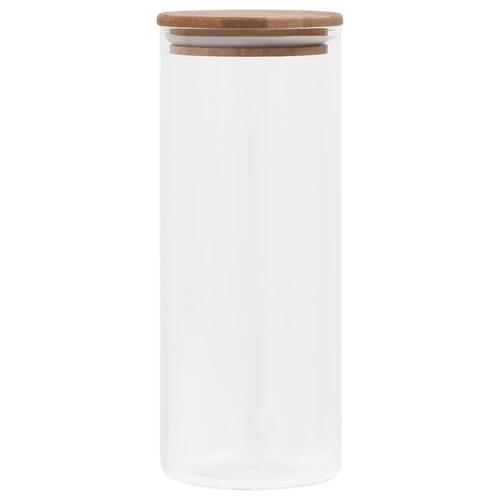 Opbevaringsglas med bambuslåg 6 stk. 1000 ml