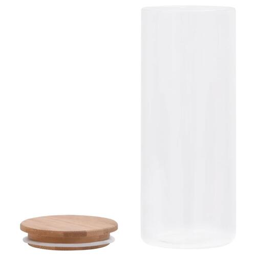Opbevaringsglas med bambuslåg 6 stk. 1000 ml