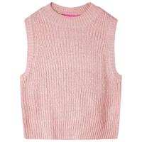 Strikket vest til børn str. 92 strikket lyserød