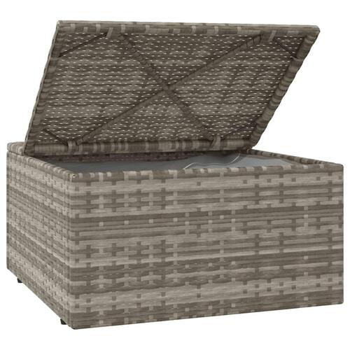 Loungesæt til haven 3 dele med hynder polyrattan grå