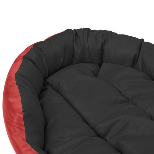 Hundepude 150x120x25 cm vendbar og vaskbar rød og sort