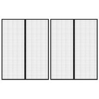 Insektnet til dør 2 stk. med magneter 230x160 cm sort