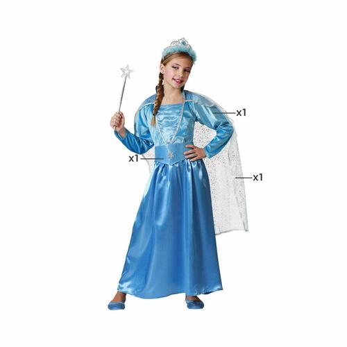 Kostume til børn Blå Prinsesse 5-6 år