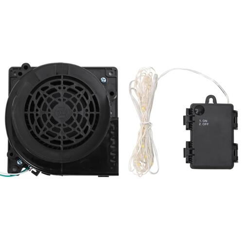Oppustelig julebamse m. LED-lys 180 cm