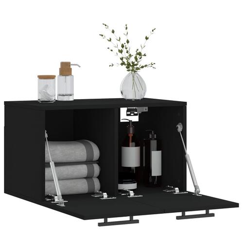 Vægskab 60x36,5x35 cm konstrueret træ sort