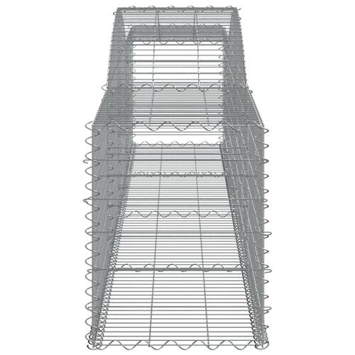 Buede gabionkurve 5 stk. 400x50x60/80 cm galvaniseret jern