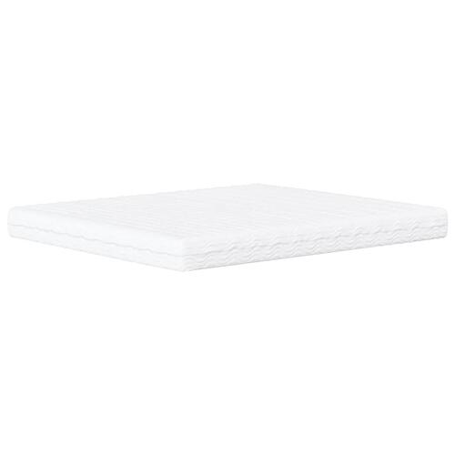 Seng med madras 160x200 cm stof cremefarvet