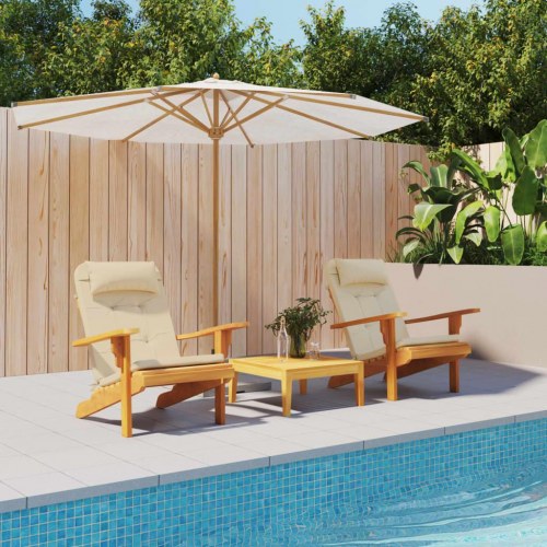 Hynder til Adirondack-stol 2 stk. oxfordstof beige