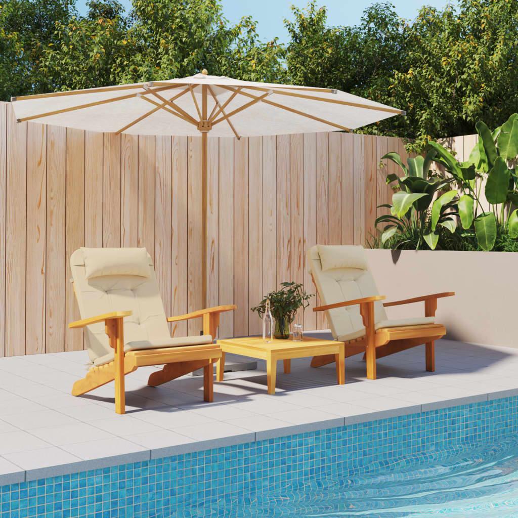 Hynder til Adirondack-stol 2 stk. oxfordstof beige billede