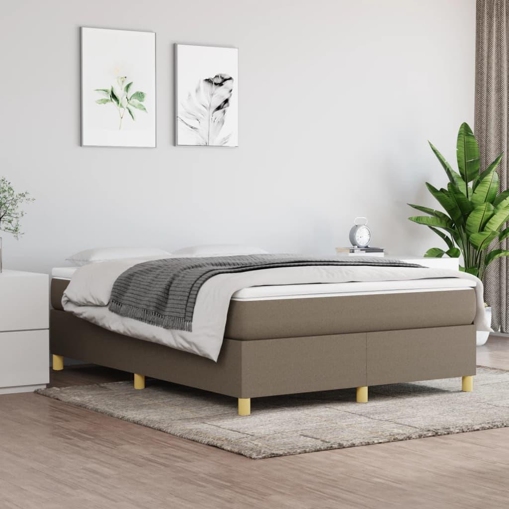 Sengeramme uden madras 140x200 cm stof gråbrun billede