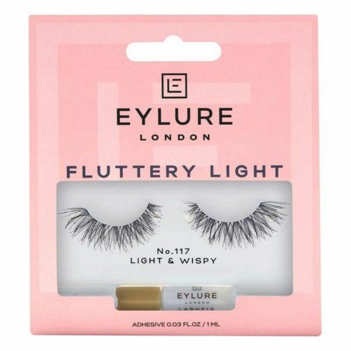 Falske øjenvipper Eylure Fluttery Light 117 - med lim