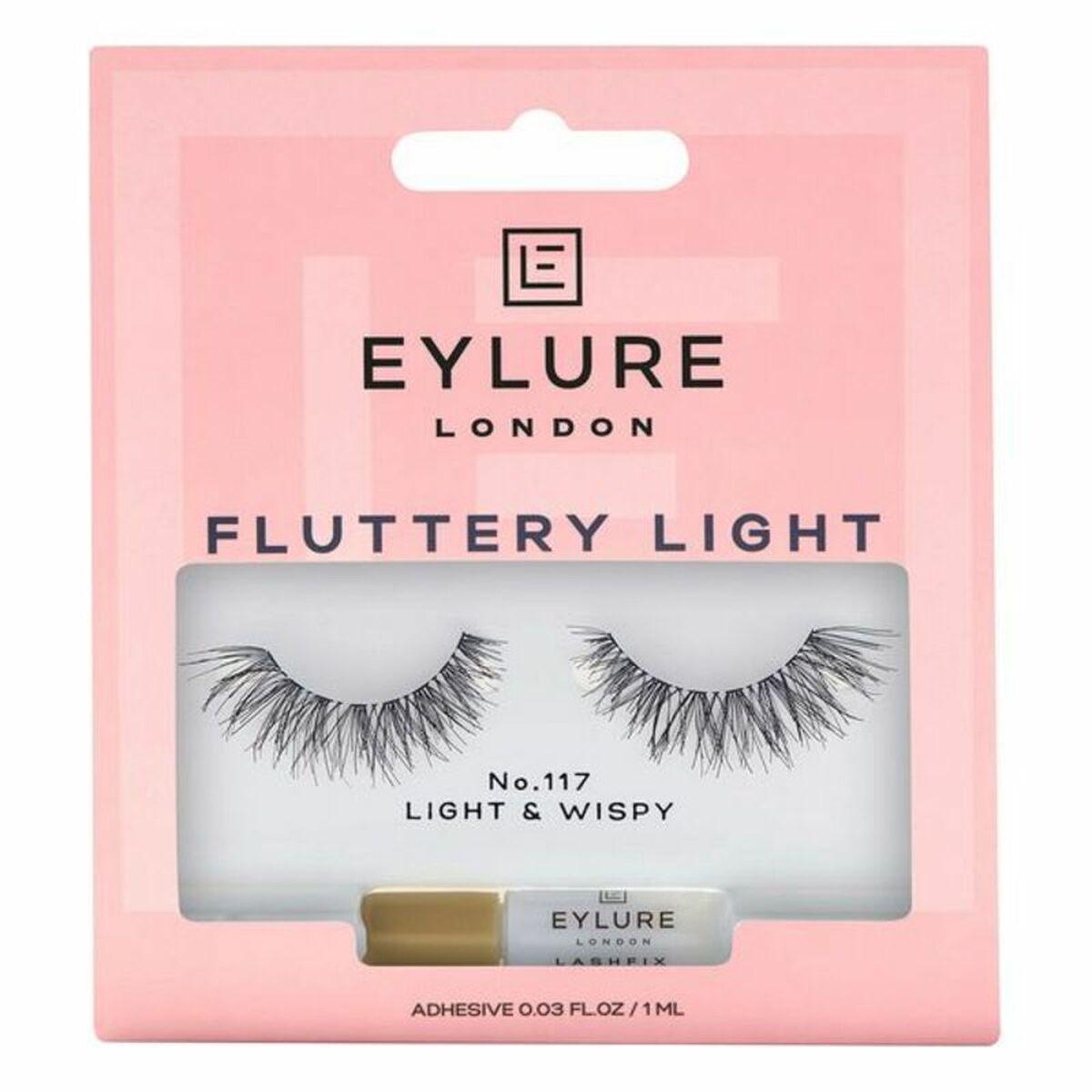 Falske øjenvipper Eylure Fluttery Light 117 - med lim