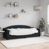 Daybed med madras 80x200 cm stof sort