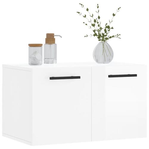 Vægskab 60x36,5x35 cm konstrueret træ hvid højglans