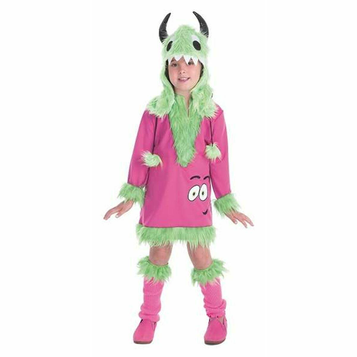 Kostume til børn Grøn Pink Monster 7-9 år