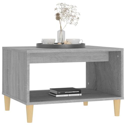 Sofabord 60x50x40 cm konstrueret træ grå sonoma-eg