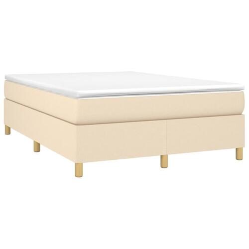 Sengeramme 140x200 cm stof cremefarvet