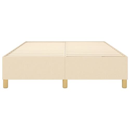 Sengeramme 140x200 cm stof cremefarvet