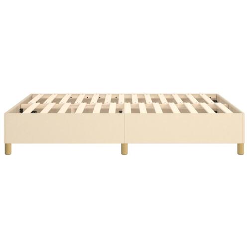 Sengeramme 140x200 cm stof cremefarvet