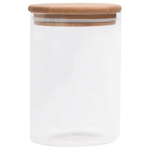 Opbevaringsglas med bambuslåg 4 stk. 800 ml
