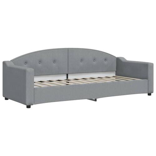 Daybed med madras 80x200 cm stof lysegrå