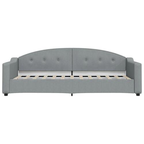 Daybed med madras 80x200 cm stof lysegrå